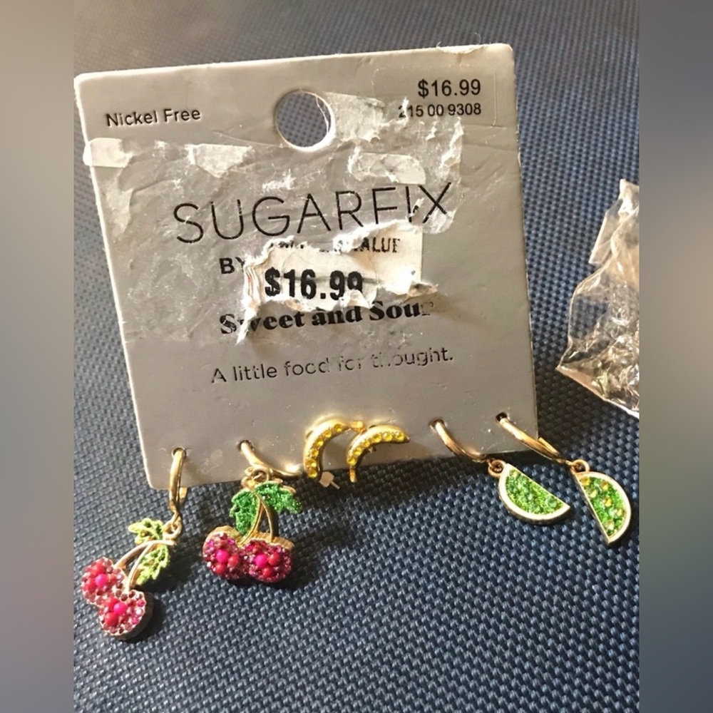 Sugar Fix  Jewelry 3 set~Earrings  (Lot of 1)All New MSRP $30.00